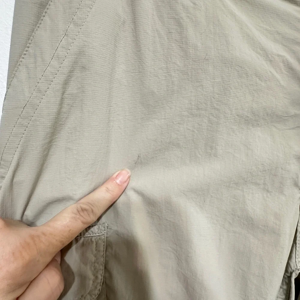 Columbia Titanium Convertible Pants Mens M Beige Omni-Dry Hiking Cargo Shorts